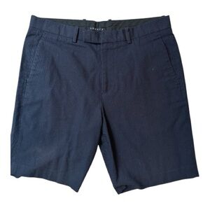 Theory Dark Blue Men's Lightweight Flat Front Shorts
